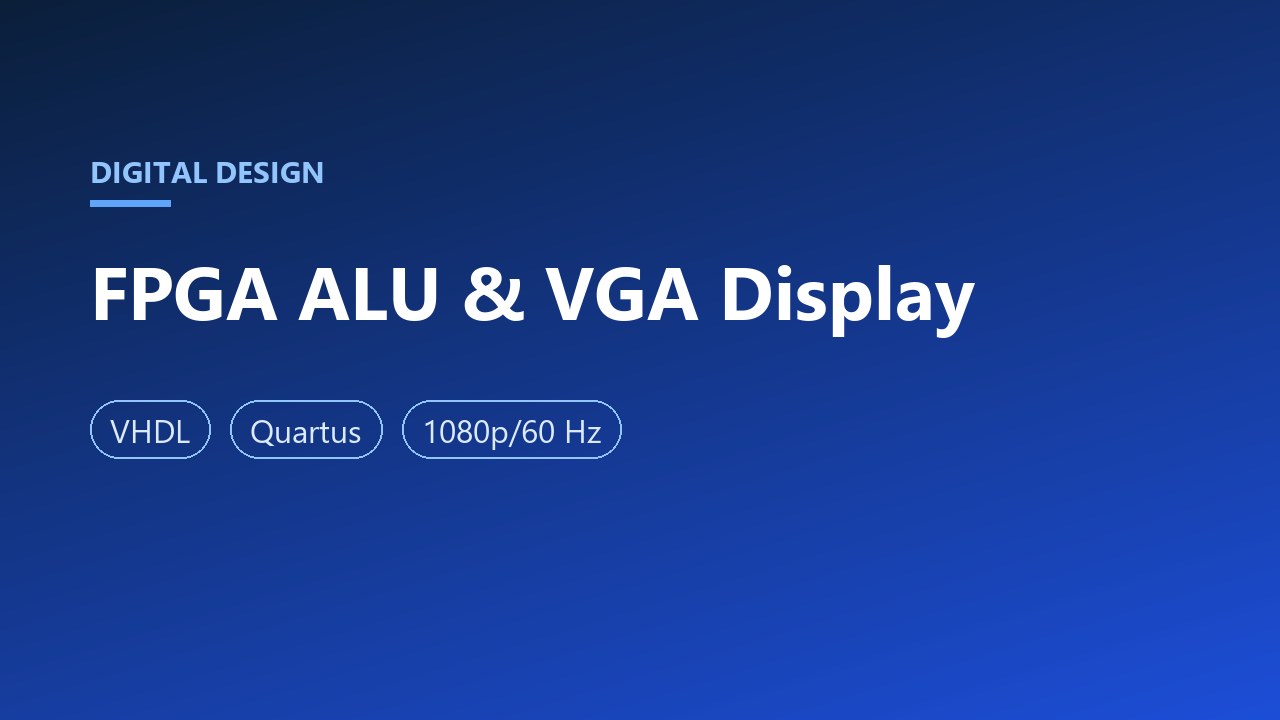 FPGA-based ALU & VGA Display